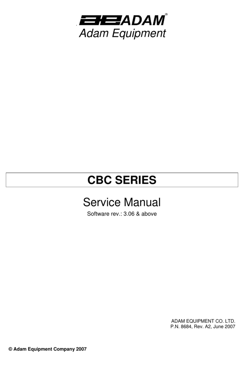 Adam Equipment CBC SERIES Service manual