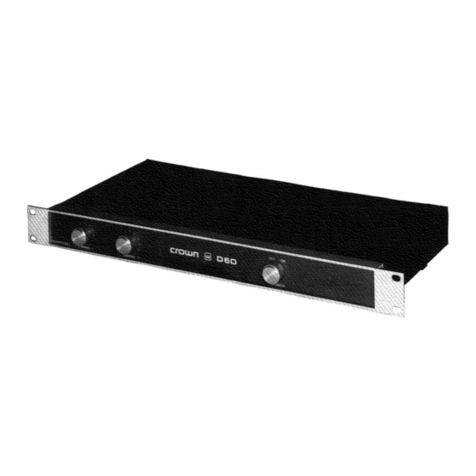 Crown D-60 User manual