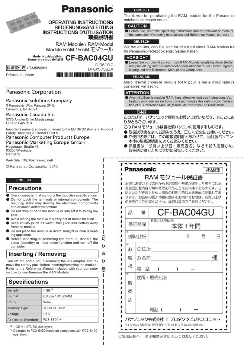 Panasonic CF-BAC04GU User manual