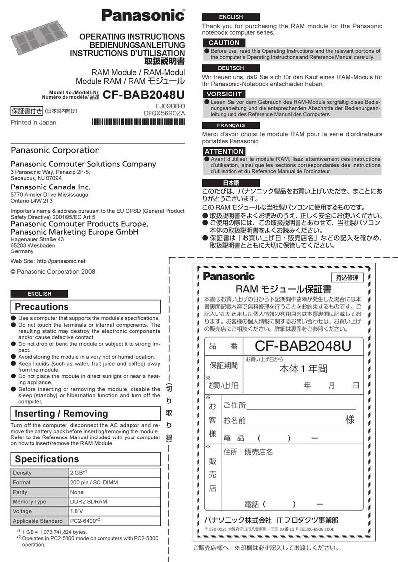 Panasonic CF-BAB2048U User manual