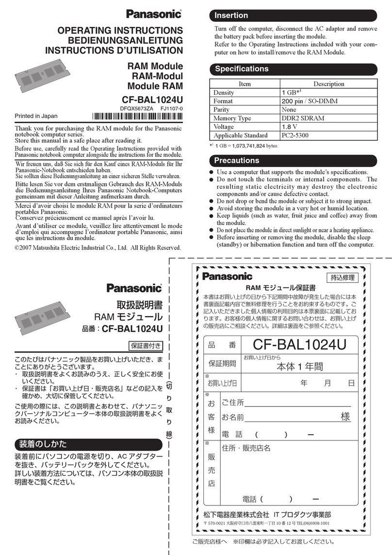 Panasonic CF-BAL1024U User manual