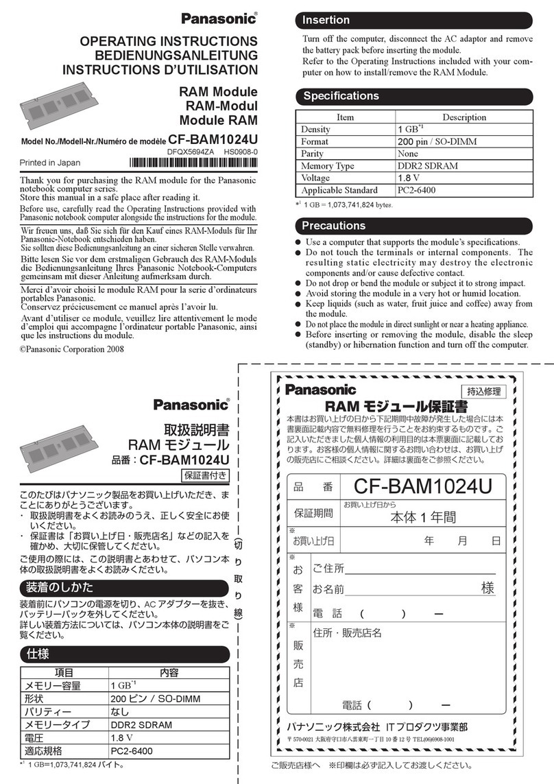 Panasonic CF-BAM1024U operating instructions