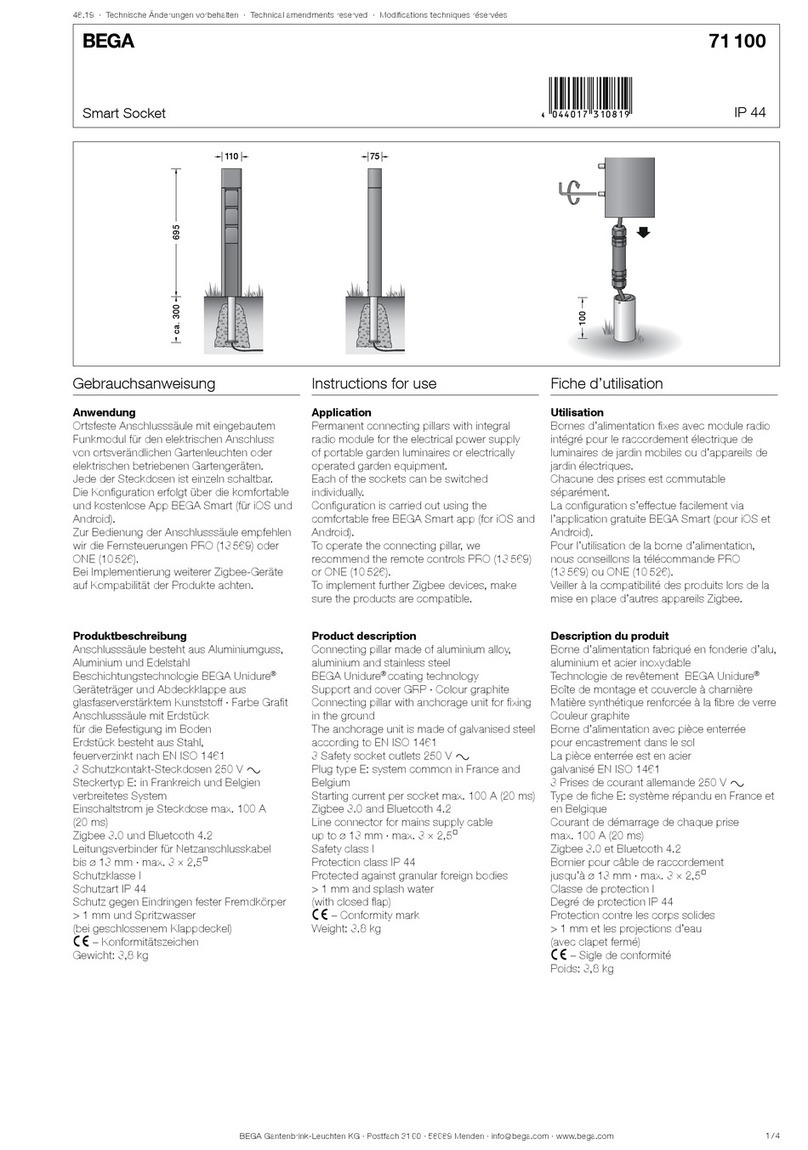 BEGA 71 100 Instructions for use