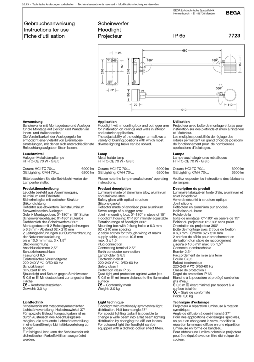BEGA 7723 User manual