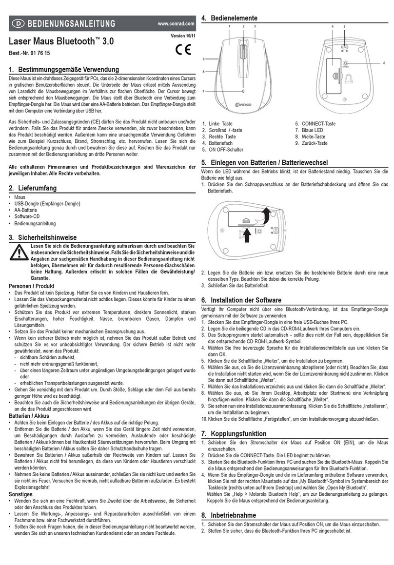 Conrad 91 76 15 operating instructions