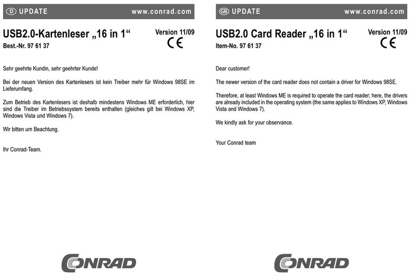 Conrad 97 61 37 User manual Conrad 97 61 37 User manual