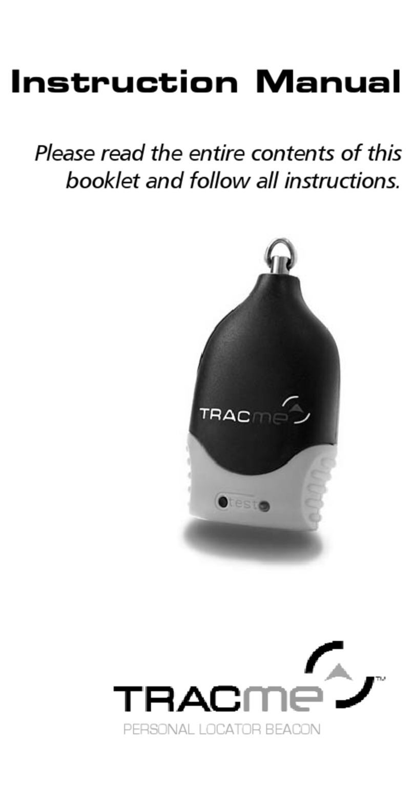 TracMe Personal Locator Beacon instruction manual