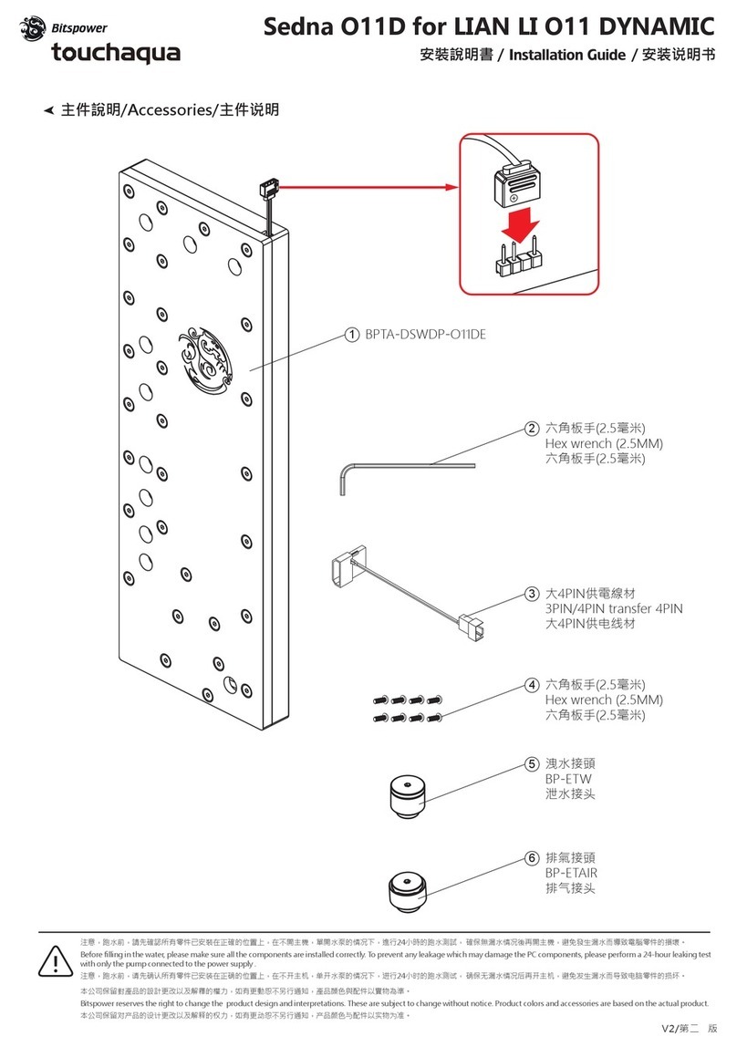 Bitspower touchaqua Sedna O11D User manual