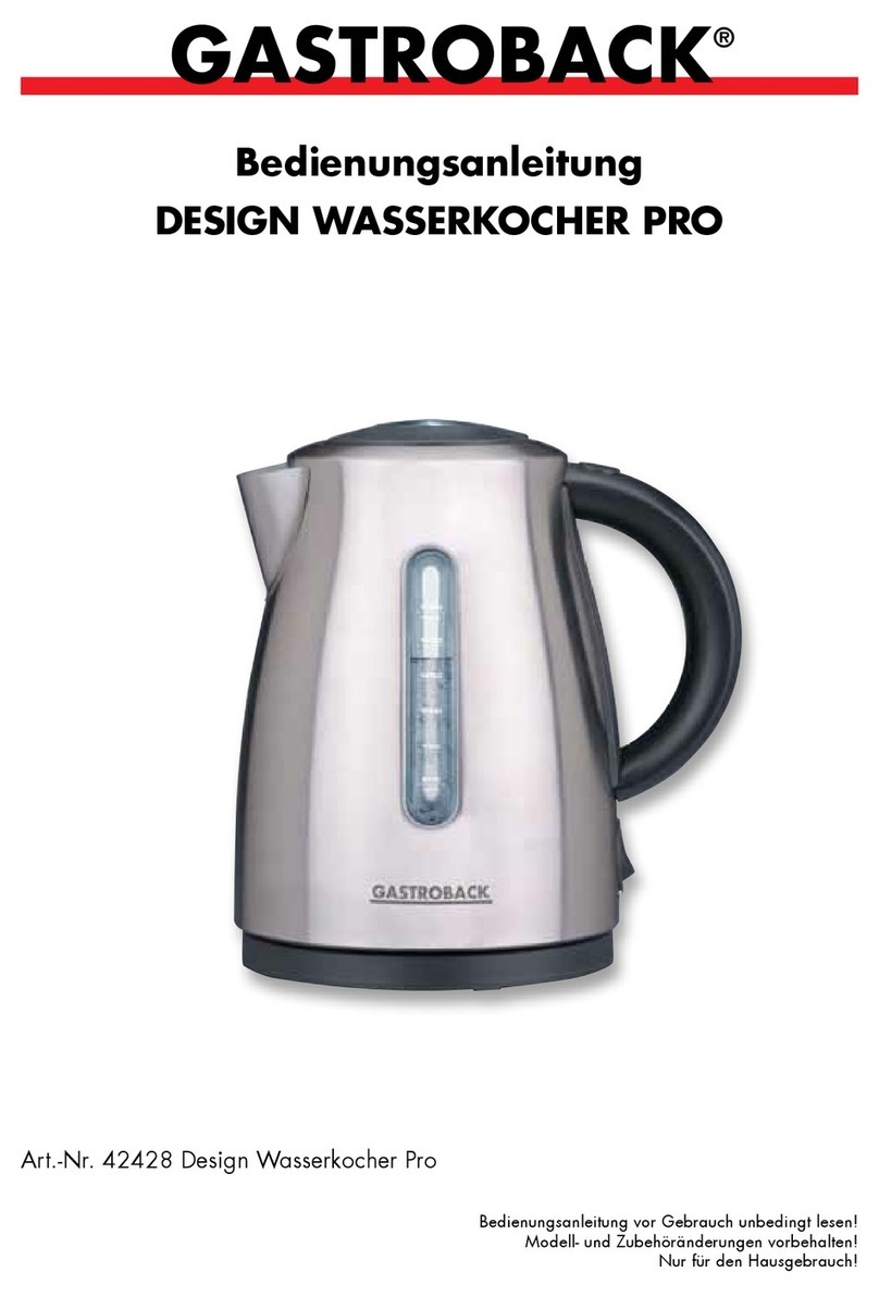 Gastroback Design Kettle Pro User manual