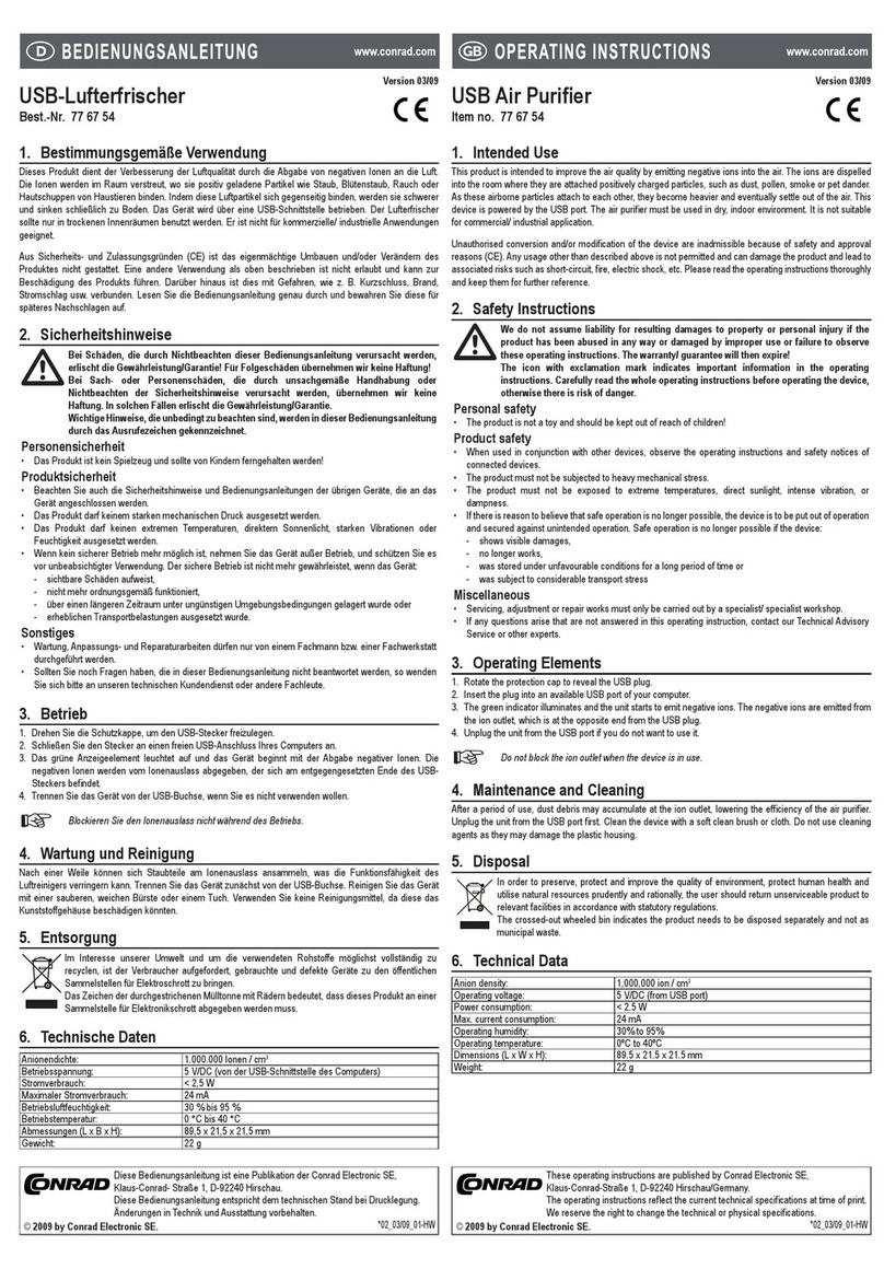 Conrad 77 67 54 operating instructions