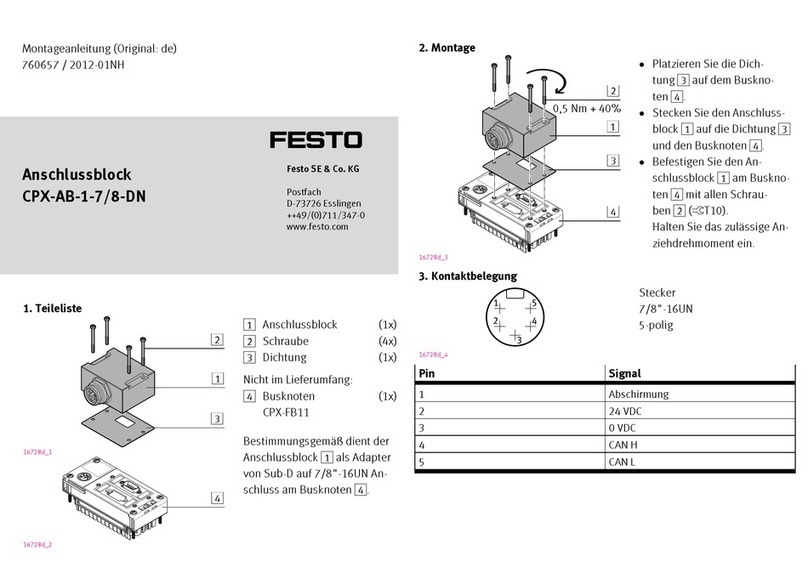 Festo CPX-AB-1-7/8-DN Assembly instructions Festo CPX-AB-1-7/8-DN Assembly instructions