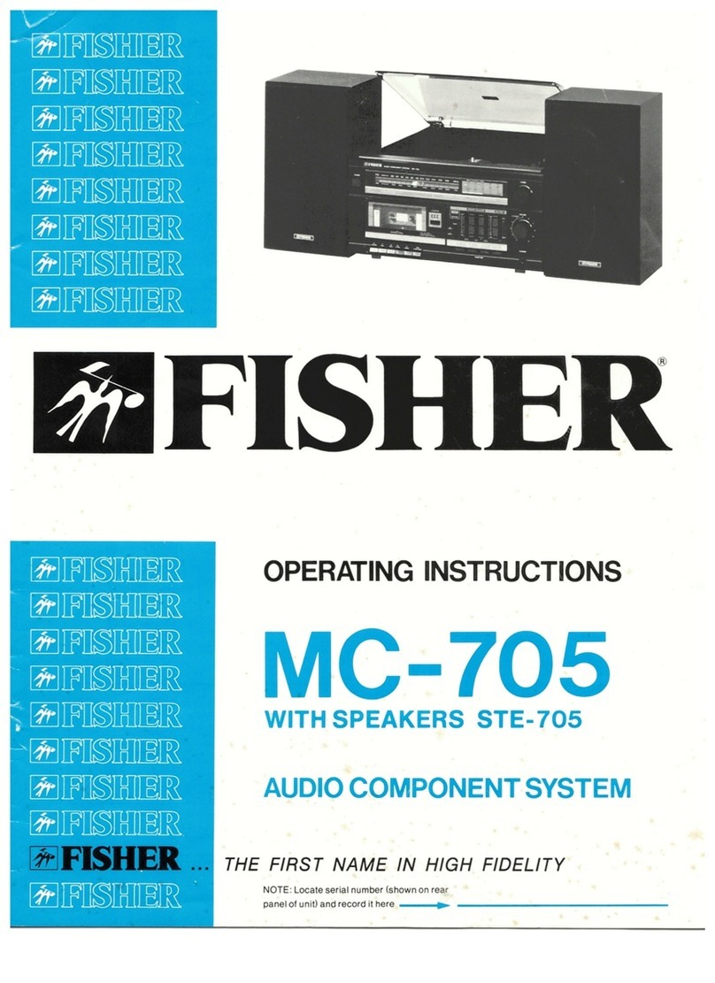 Fisher MC-705 operating instructions