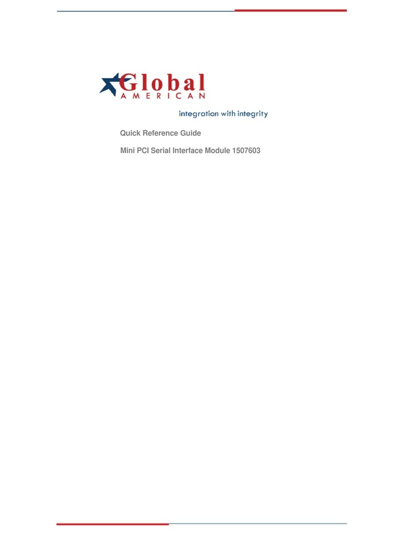 Global American Inc. 1507603 Quick reference guide