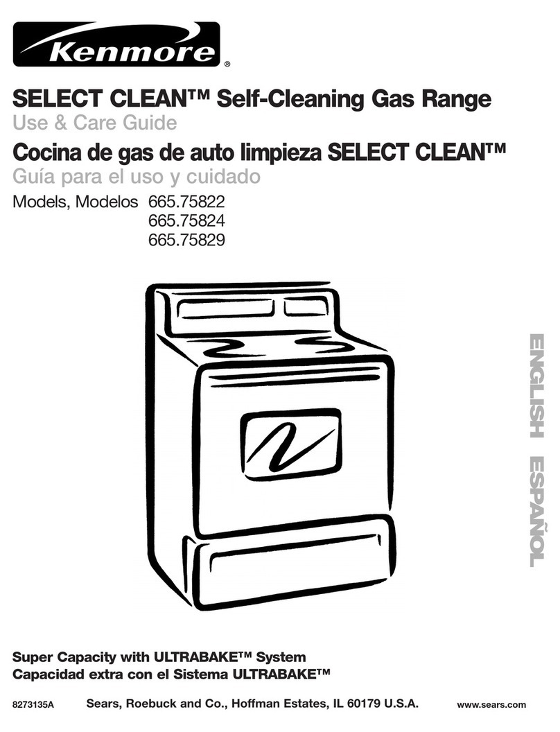Kenmore SELECT CLEAN 665.75822 Use & care guide