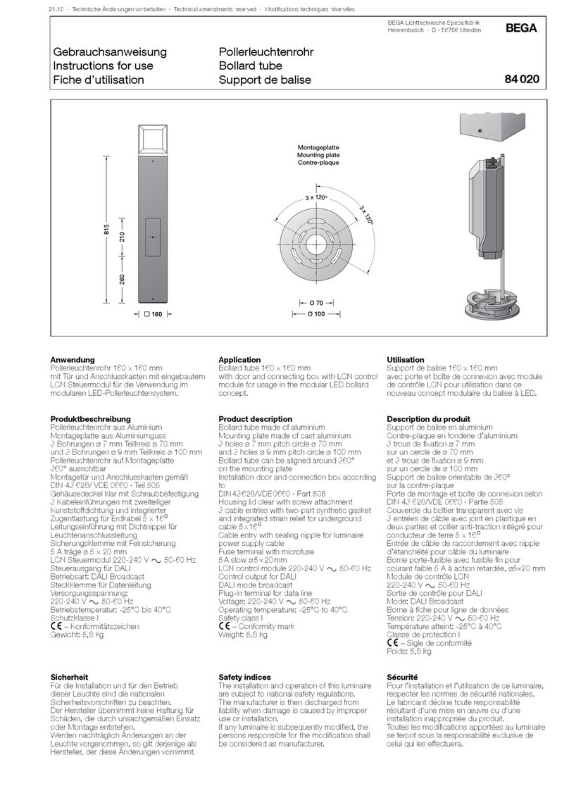 BEGA 84 020 User manual