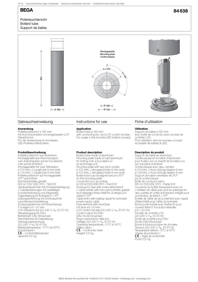 BEGA 84 638 Instructions for use