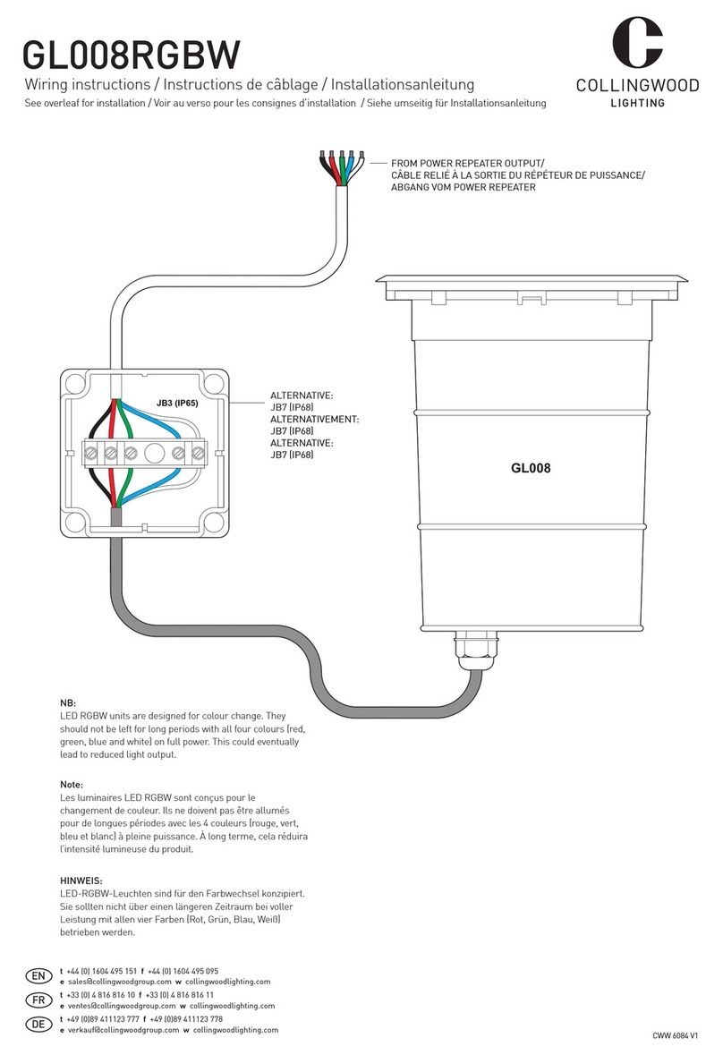 Collingwood Lighting GL008RGBW Wiring instructions
