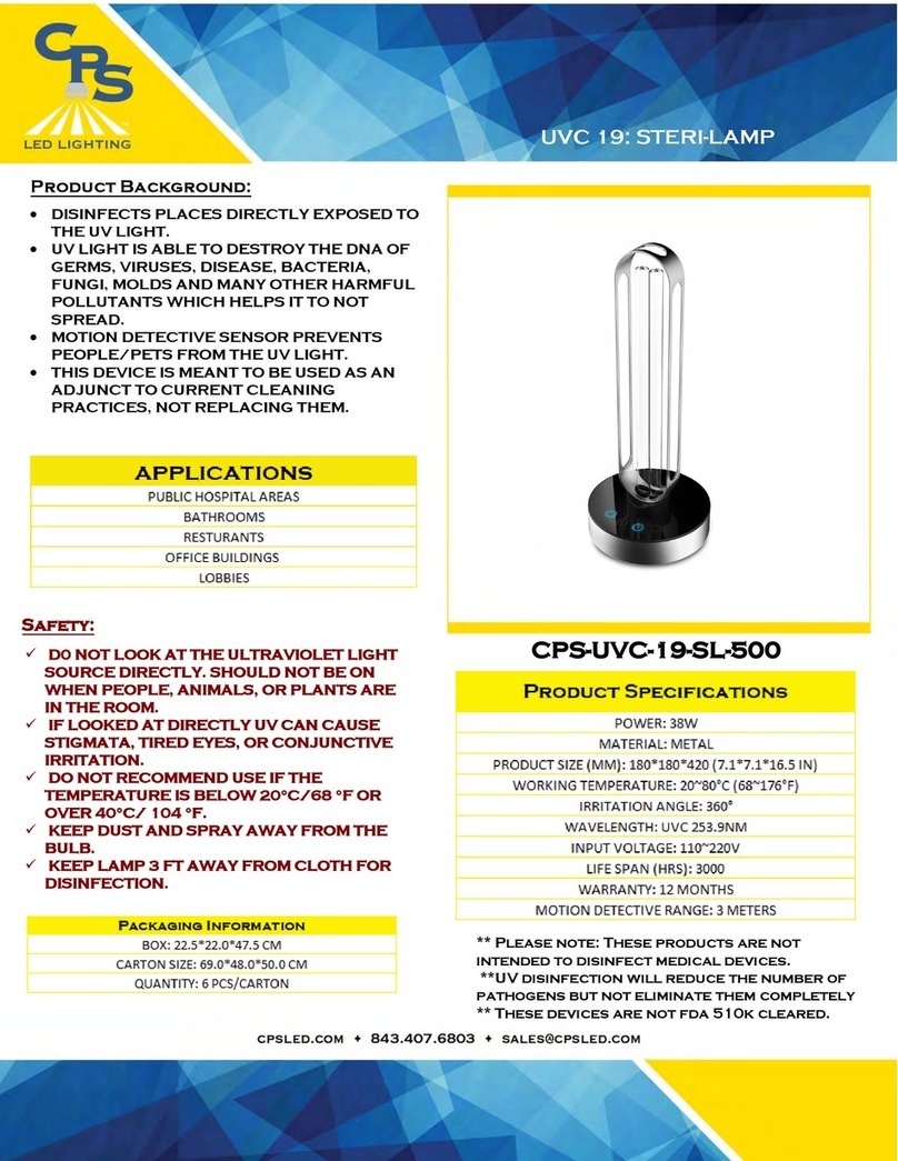 CPS UVC 19 STERI-LAMP manual