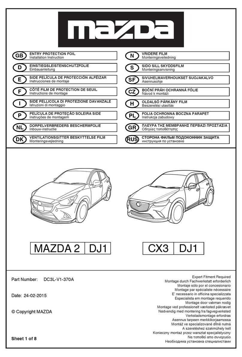 Mazda DC3L-V1-370A Installation instruction