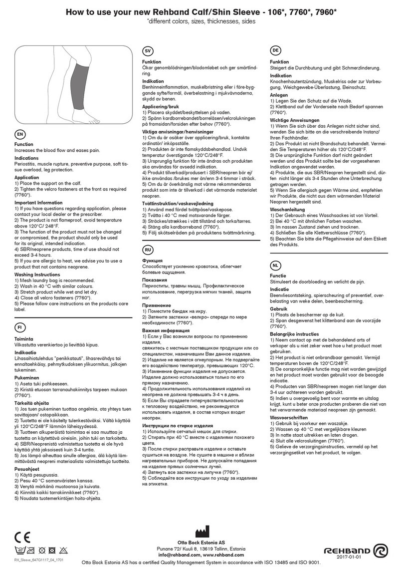 Rehband 106 Series How to use