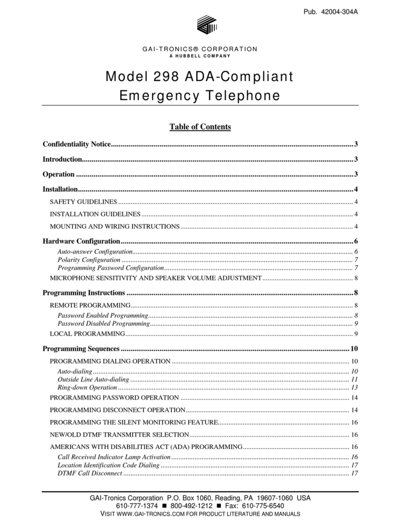 Hubbel GAI-Tronics 298 manual