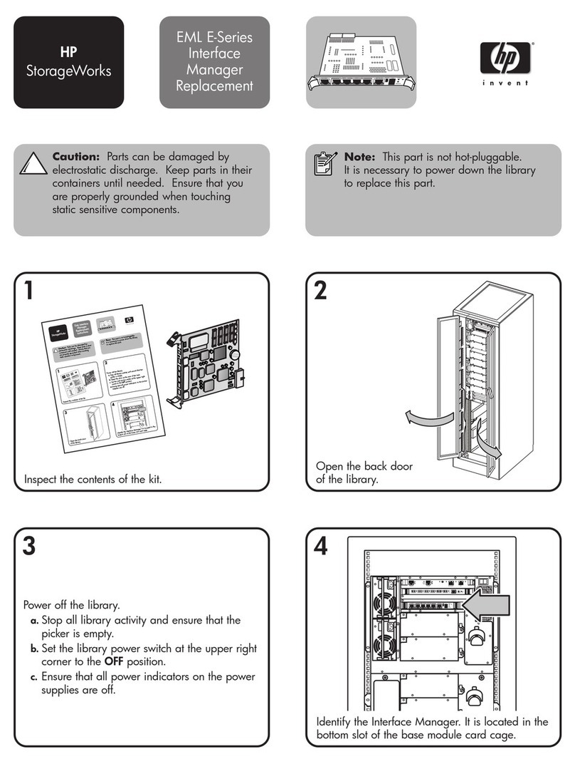 HP StorageWorks EML E Series Replacement Instruction Sheet