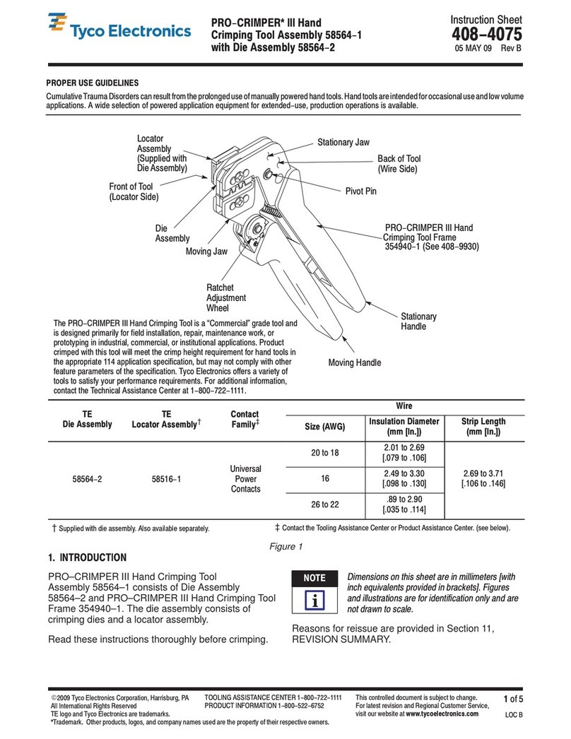 Tyco Electronics PRO-CRIMPER III 58564-1 User manual