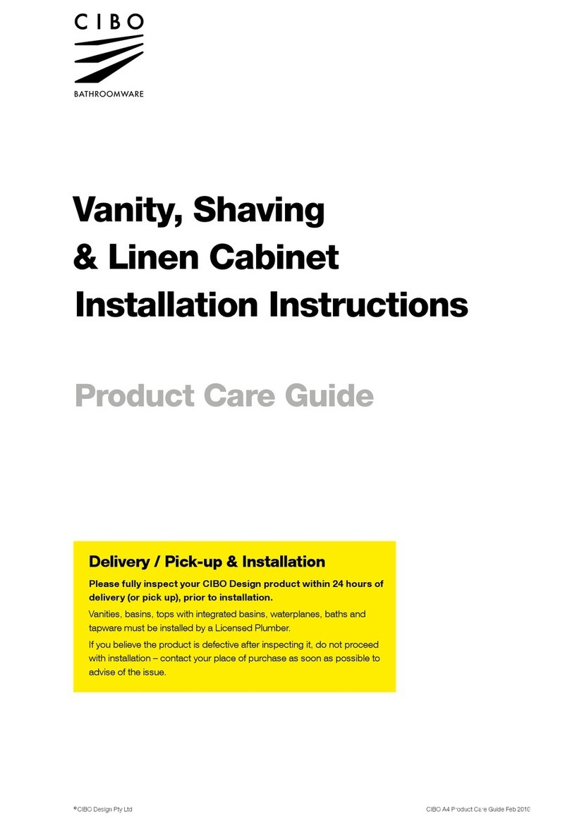 Cibo Vanity Cabinet installation instructions