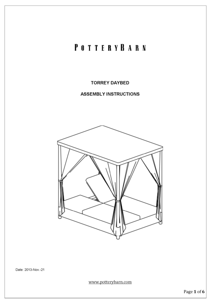 PotteryBarn TORREY DAYBED User manual PotteryBarn TORREY DAYBED User manual