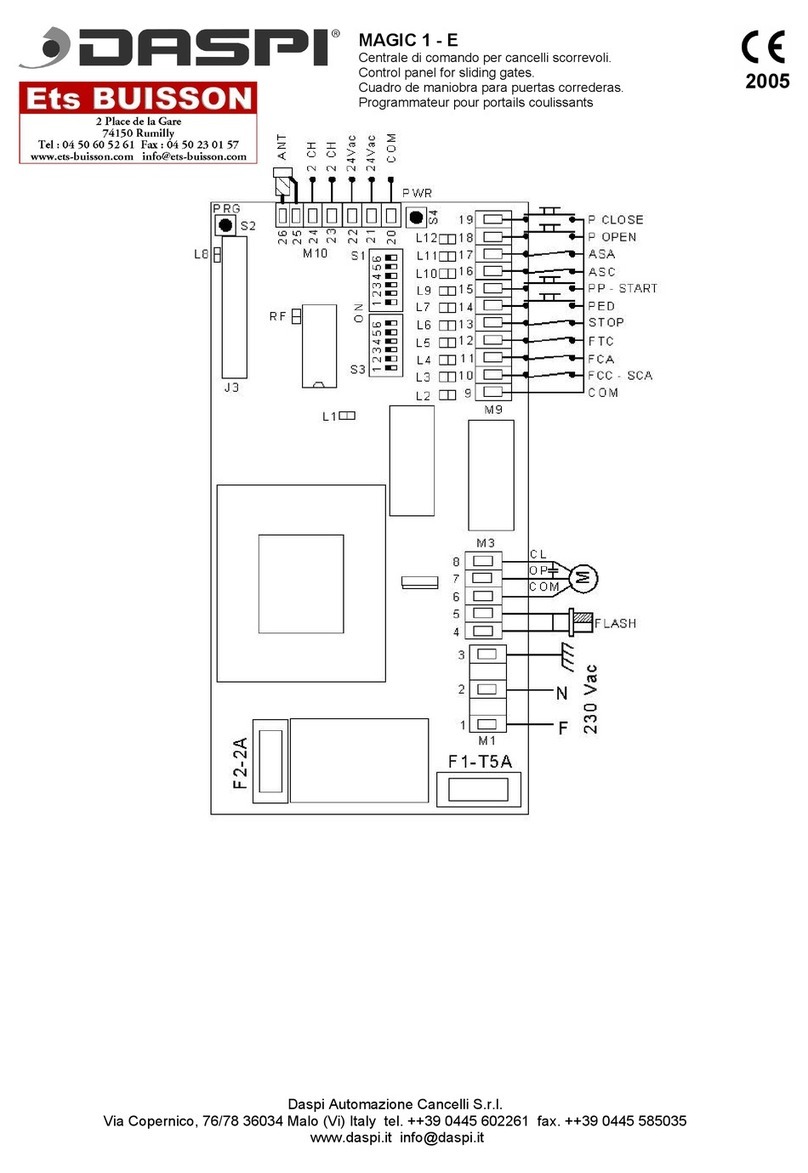 Daspi MAGIC 1-E manual
