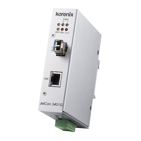Korenix JetCon 3401G V2 Quick installation guide