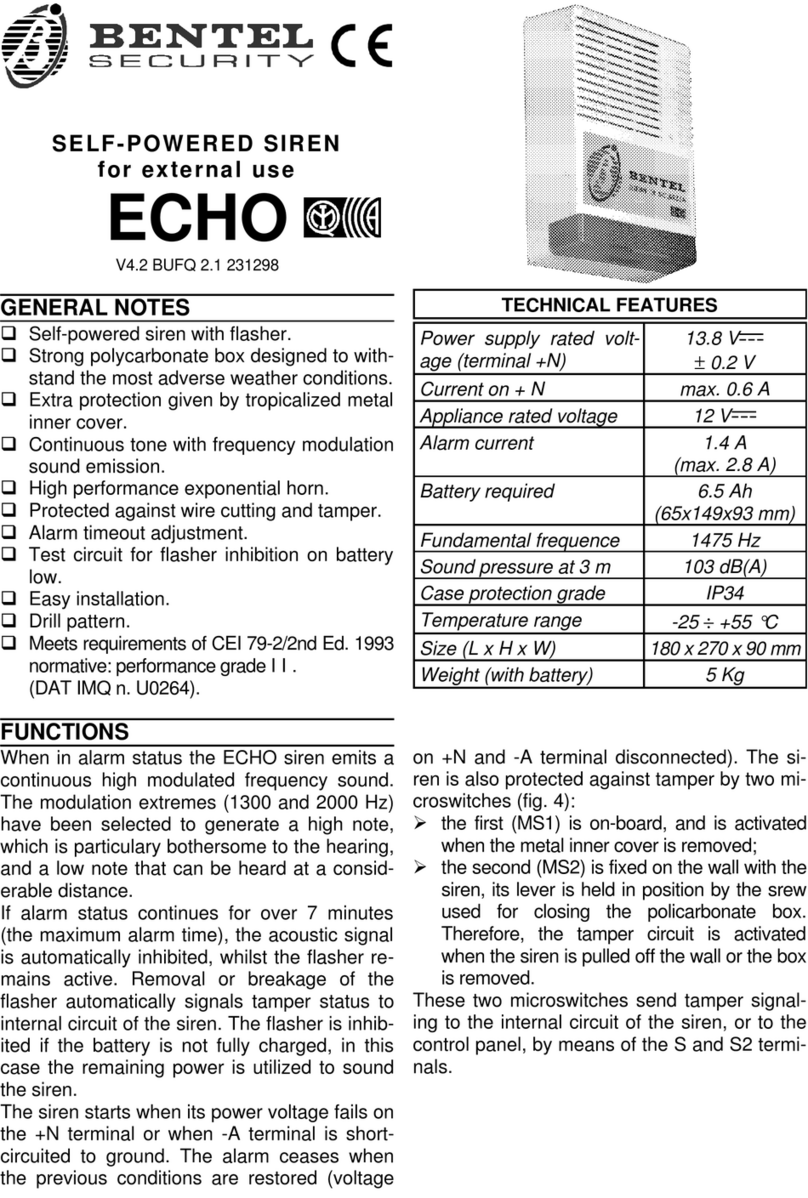 Bentel Security ECHO User manual
