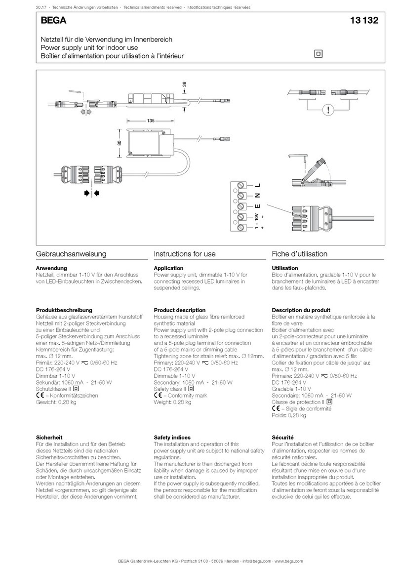BEGA 13 132 Instructions for use