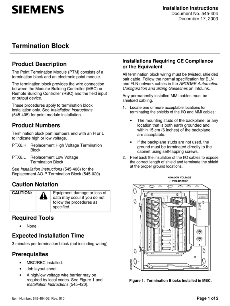 Siemens PTX6.H installation instructions