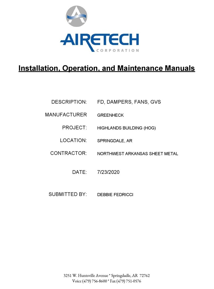 Greenheck DFD Series Installation, operation and maintenance manual