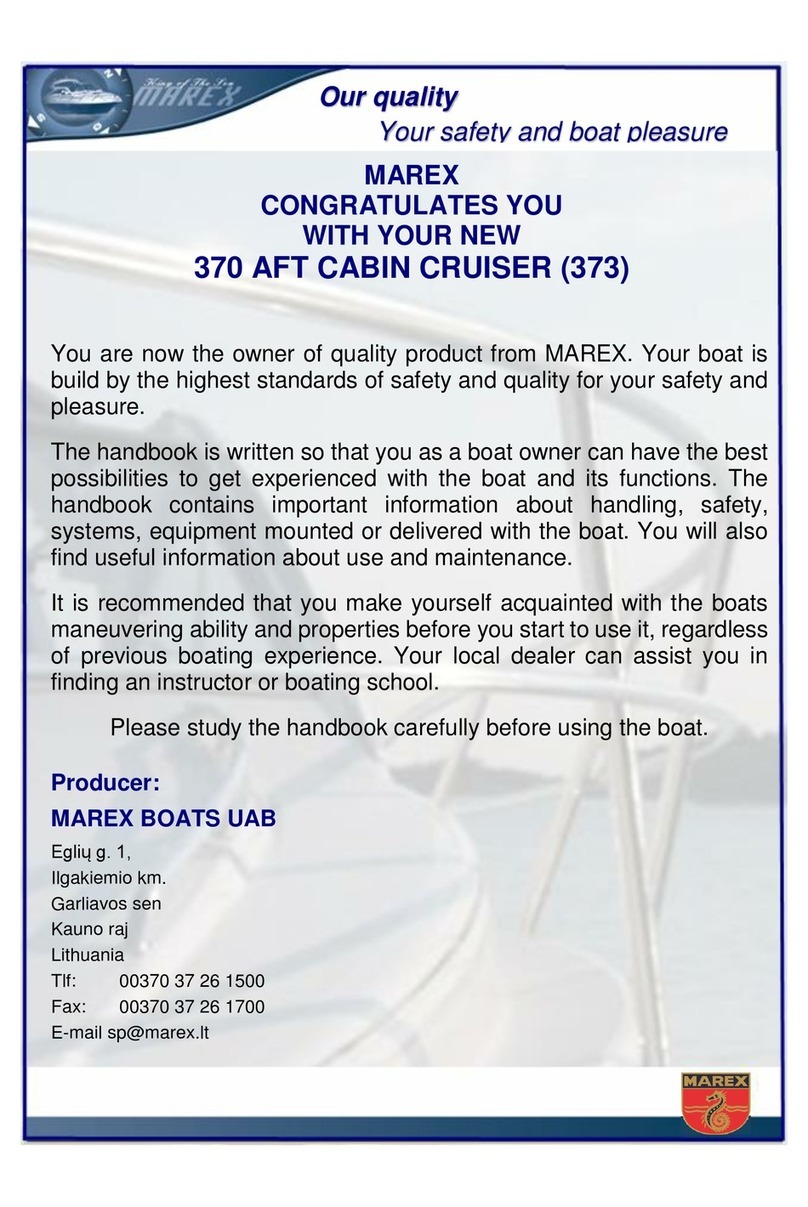 MAREX 373 Aft Cabin Cruiser User handbook