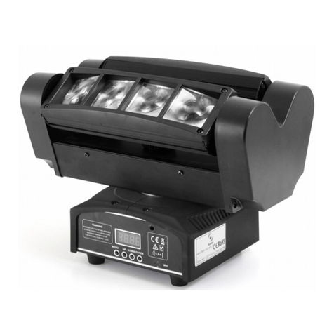 Flash LED Spyder Mini Moving Head 8x15W 4in1 RGBW- No Limit... User manual
