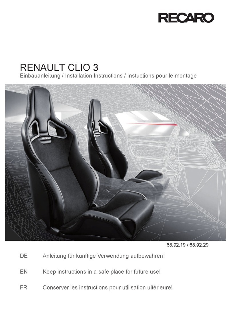 RECARO 68.92.19 installation instructions