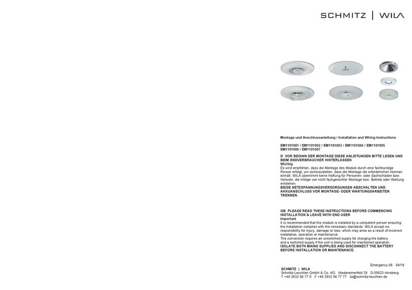 Schmitz-Wila EM1101001 Installation and wiring instructions Schmitz-Wila EM1101001 Installation and wiring instructions