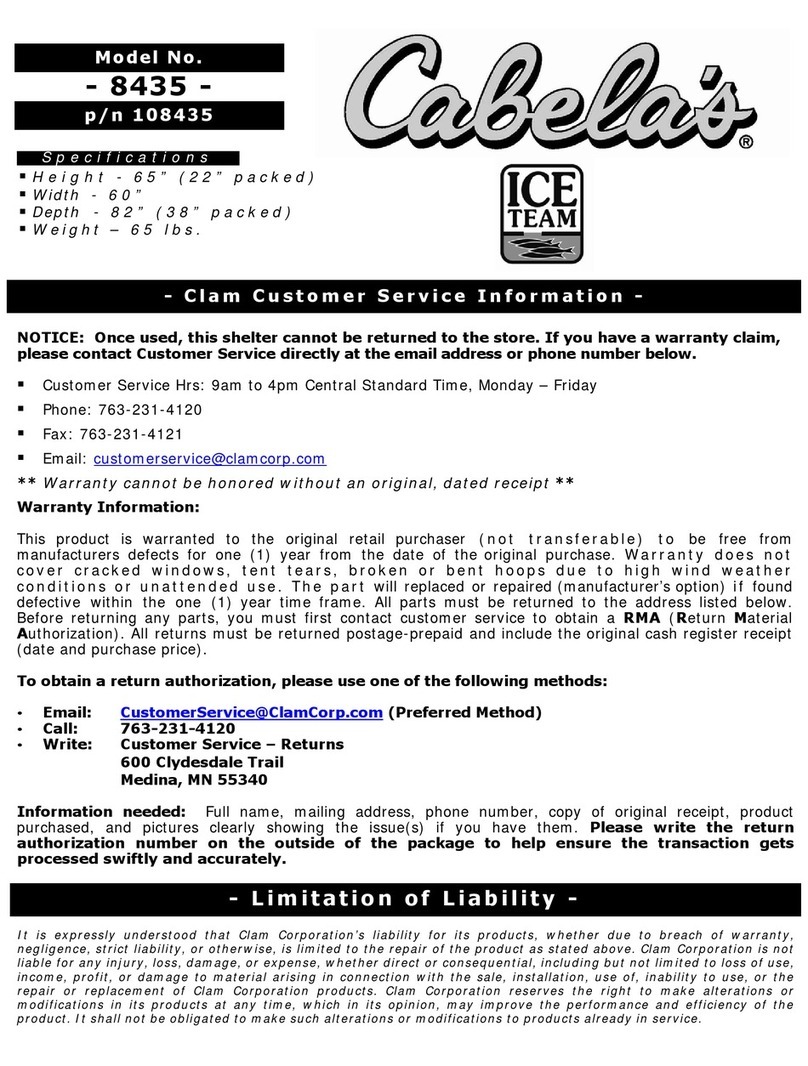 Cabela's Ice Team 8435 manual