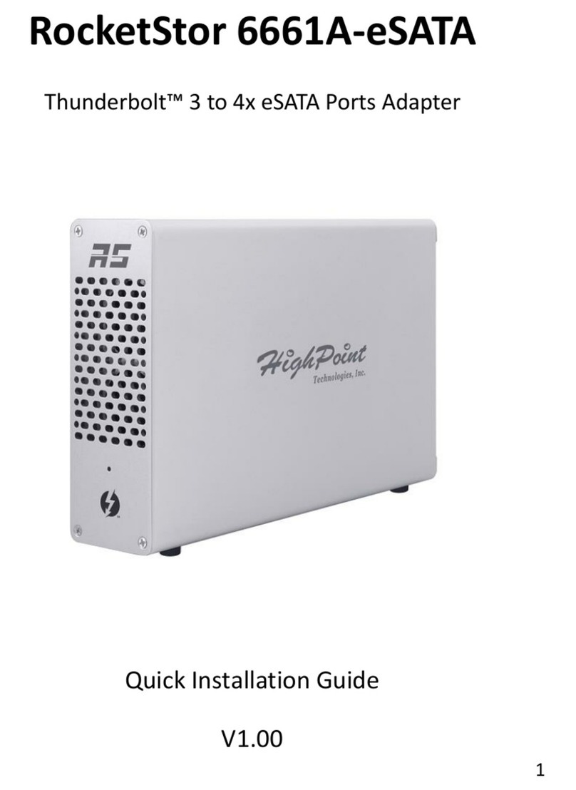 HighPoint RocketStor 6661A-eSATA User manual HighPoint RocketStor 6661A-eSATA User manual