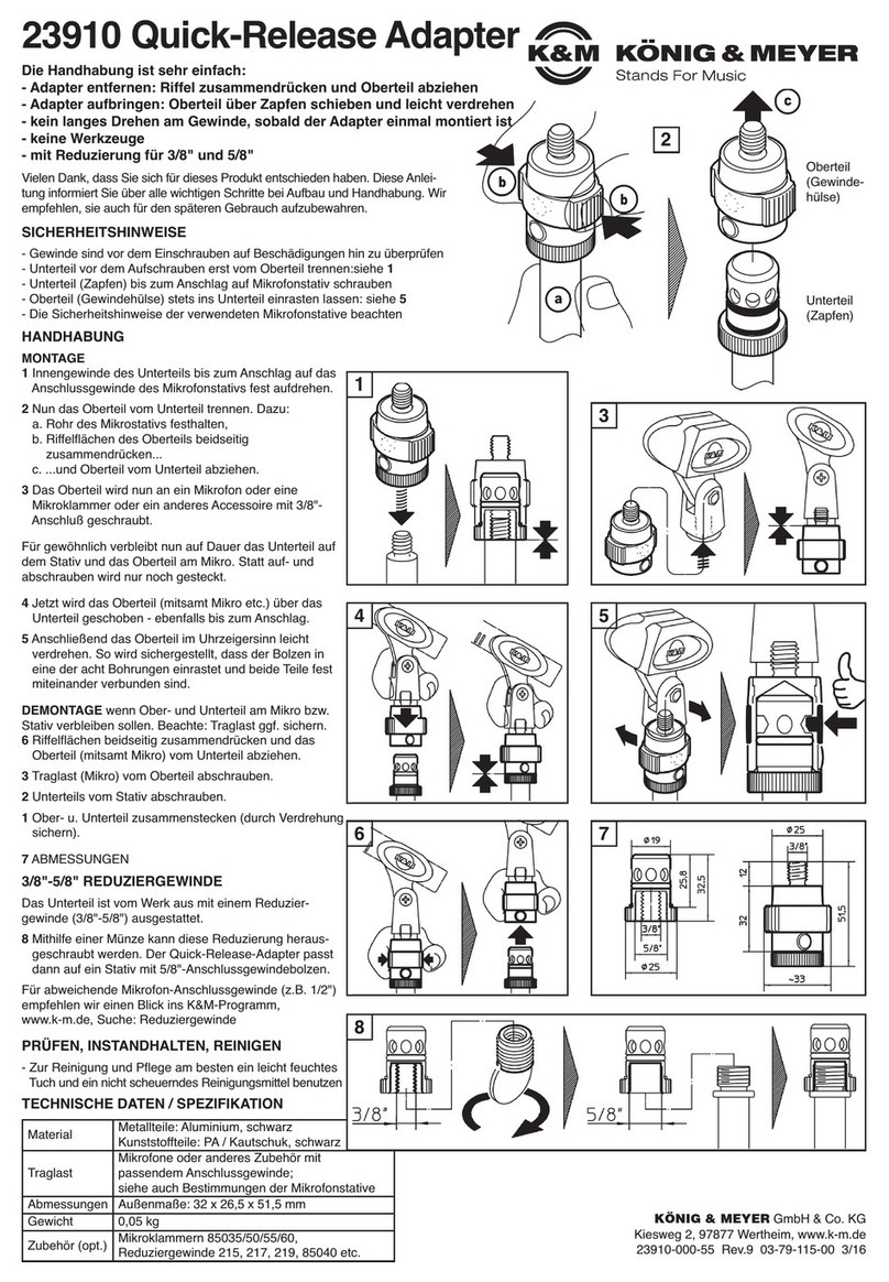 Konig & Meyer Quick-Release Adapter 23910 quick start guide