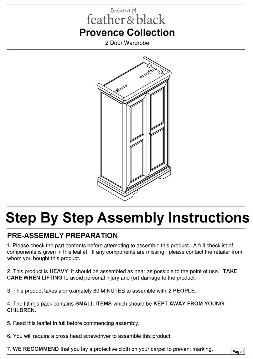 feather&black Provence 2 Door Wardrobe Step by step assembly instructions