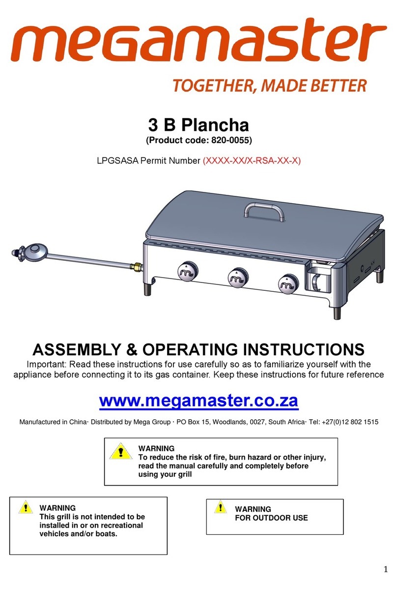 Megamaster 3 B Plancha Quick reference guide