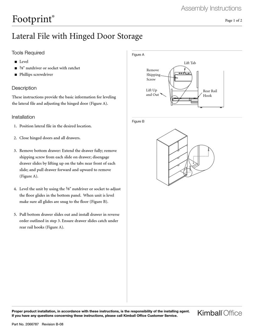 Kimball Footprint Lateral File with Hinged Door... Assembly instructions