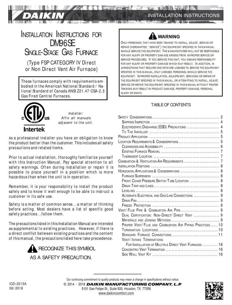 Daikin DM96SE installation instructions