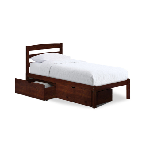 P'kolino Twin Bed with Storage Drawers PKFFBRTBSDCHY Assembly instructions