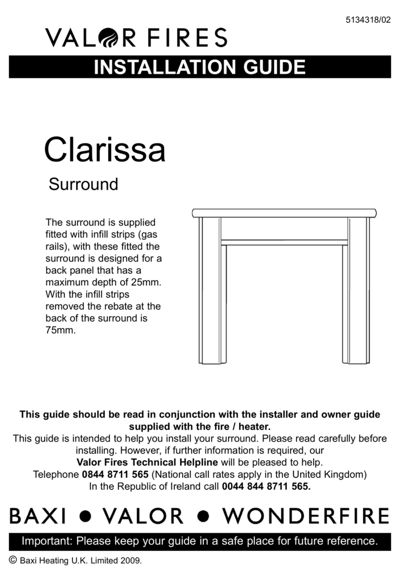 Valor Fires Clarissa installation guide Valor Fires Clarissa installation guide
