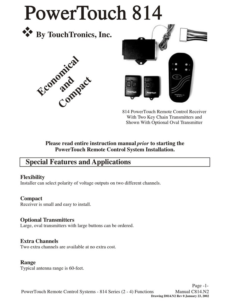 TouchTronics PowerTouch 814 Series manual