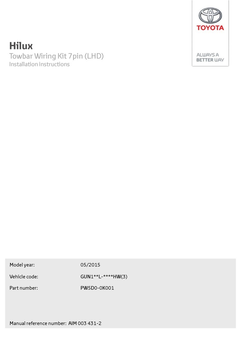 Toyota PW5D0-0K001 installation instructions